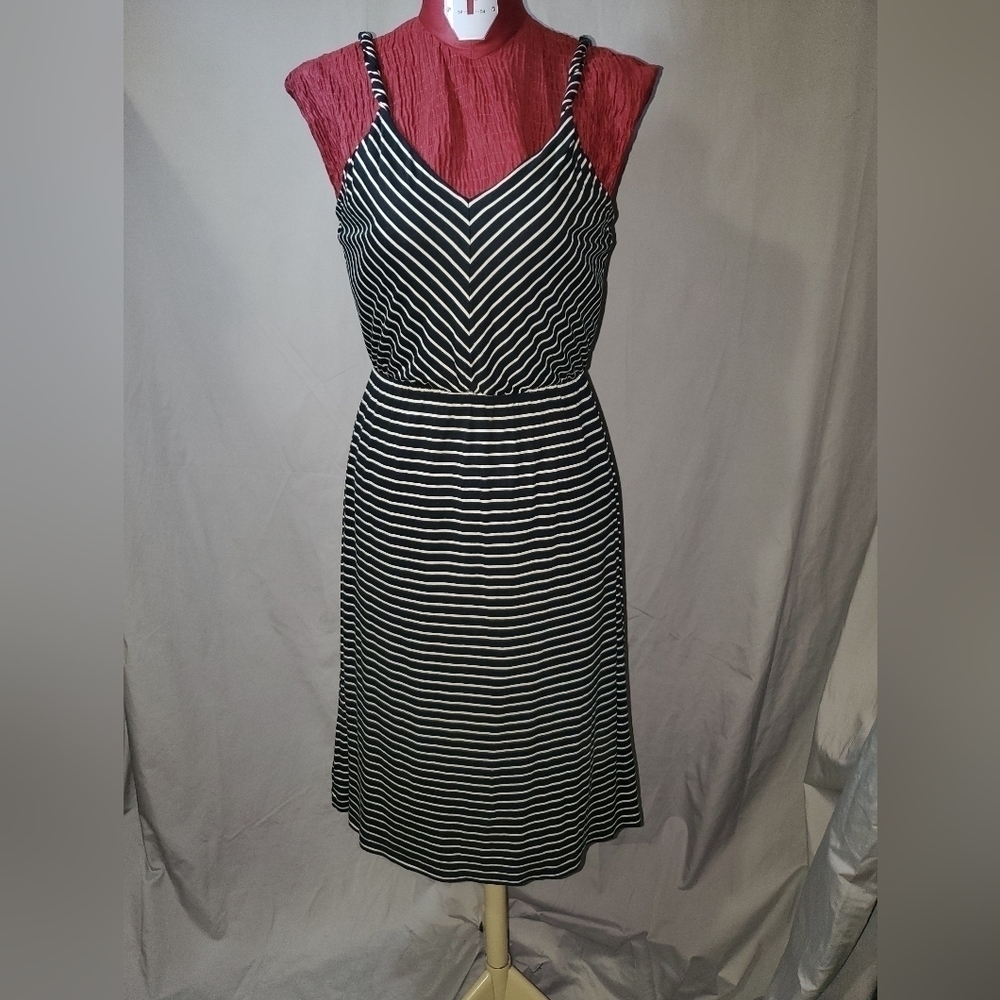LOFT Black and White Dress Size S